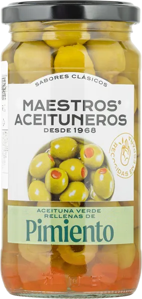 Изображение Оливки с болгарским перцем Маэстрос Асейтунерос Маэстрос Асейтунерос с/б, 345 г