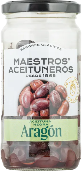Изображение Оливки с косточкой Маэстрос Асейтунерос эмпельтр черные Маэстрос Асейтунерос с/б, 200 г