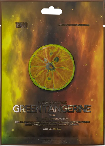 Изображение Маска тонус для лица Тензеро зеленый мандарин Корея Си энд Би м/у, 1 шт