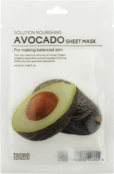 Изображение Маска увлажняющая для лица Тензеро экстракт авокадо Корея Си энд Би м/у, 1 шт