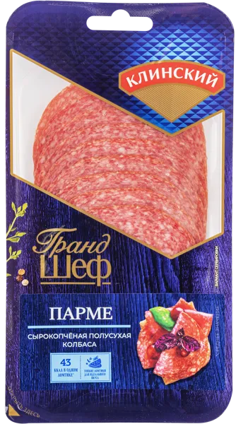 Изображение Колбаса с/к нарезка Клинский парме Клинский МК лоток, 85 г