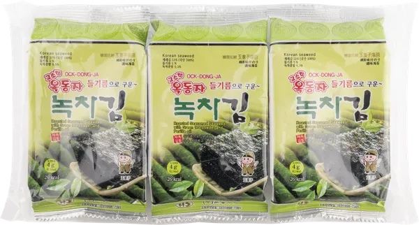 Изображение Морская капуста Шин Ок Донг Джа зеленый чай Хесун Фуд Ко м/у, 3*4 г