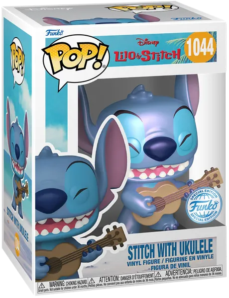 Изображение Фигурка 1044 3+ Фанко поп мультфильмы стич с укулеле Фанко п/у, 1 шт