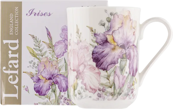 Изображение Кружка 330мл белая Лефард ирис фарфор Лефард кор, 1 шт