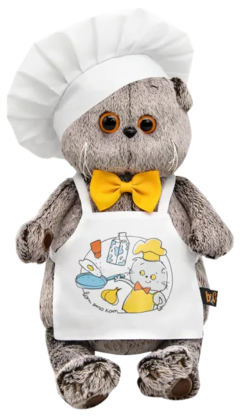 Изображение Мягкая игрушка 25 см Будибаса басик шеф-повар в бабочке МПП ООО к/у, 1 шт