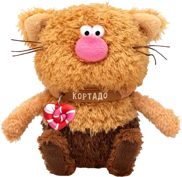 Изображение Мягкая игрушка 12 см Будибаса кофейные коты кортадо валентинки МПП ООО к/у, 1 шт