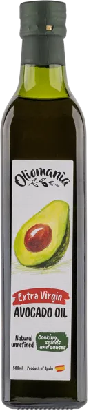 Изображение Масло авокадо Олиомания e.v. нерафинированное Малага с/б, 500 мл