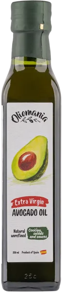 Изображение Масло авокадо Олиомания e.v. нерафинированное Малага с/б, 250 мл