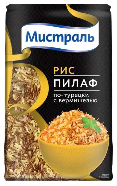 Изображение Рис круглозерный Мистраль пилаф с вермишелью Мистраль Трейдинг м/у, 500 г