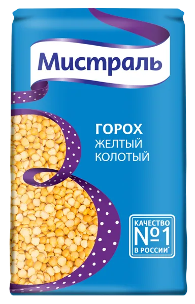 Изображение Горох Мистраль желтый колотый Мистраль Трейдинг м/у, 900 г