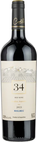 Изображение Вино красное сухое стиль №4 Мальбек Мендоса Карелли 34 2023 Карелли с/б, 0,75 л