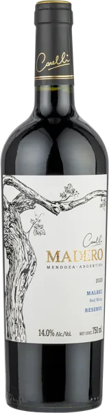 Изображение Вино красное сухое стиль №4 Мальбек Мендоса Мадеро резерв 2020 Карелли с/б, 0,75 л