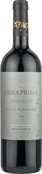 Изображение Вино красное сухое стиль №4 Мальбек купаж Мендоса Обра Прима Колексьон Гран Фамилия Кассоне с/б, 0,75 л