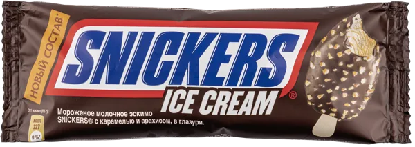 Изображение Мороженое рожок Сникерс молочное со вкусом караме Марс ООО м/у, 69 г