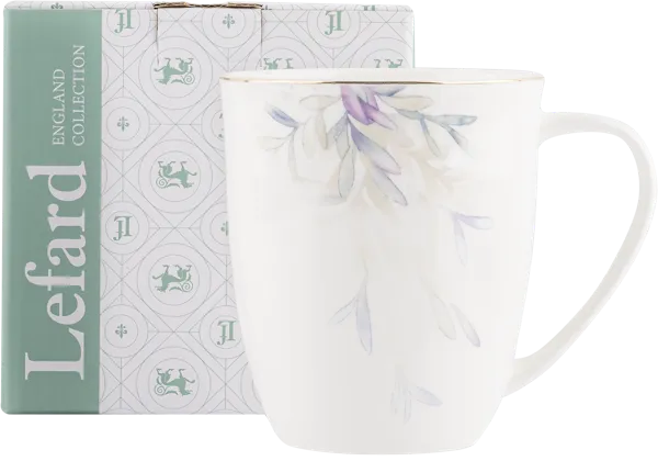 Изображение Кружка 420мл белая Лефард инсперейшен лаванда Лефард к/у, 1 шт