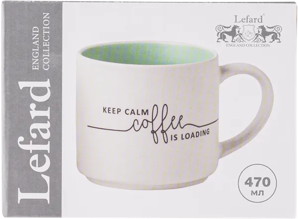 Изображение Кружка 470мл белая Лефард кип калм кофе Лефард к/у, 1 шт