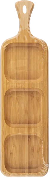 Изображение Доска 10,5*37,5см сервировочная Лефард нэйтив 3 секции с ручкой Лефард к/у, 1 шт