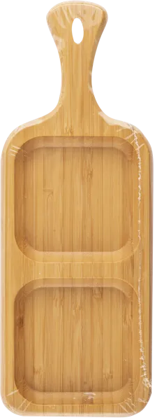 Изображение Доска 10,5*28см сервировочная Лефард нэйтив 2 секции с ручкой Лефард к/у, 1 шт