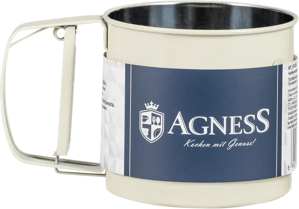 Изображение Сито 10см для муки Агнесс механическое белое Агнесс , 1 шт