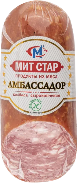 Изображение Колбаса сырокопченая Мит Стар амбассадор Мит Стар ООО , 400 г