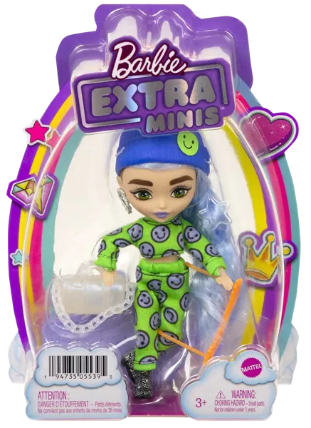 Изображение Кукла мини Барби экстра голубые волосы Маттэл п/у, 1 шт