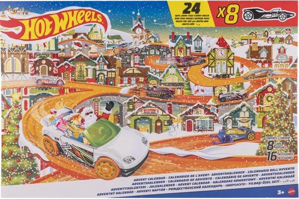 Изображение Адвент-календарь с 3 лет Хот вилс 24 сюрприза Маттэл к/у, 1 шт