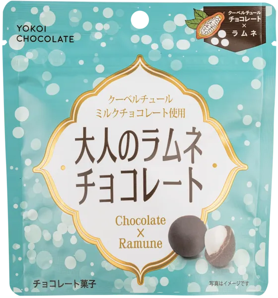 Изображение Драже в шоколаде Йокои Чоколате со вкусом рамунэ Йокои Чоколате м/у Атаго, 40 г