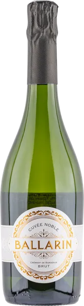 Изображение Вино игристое белое брют Балларин Кюве Нобль креман де бордо Балларин с/б, 0,75 л