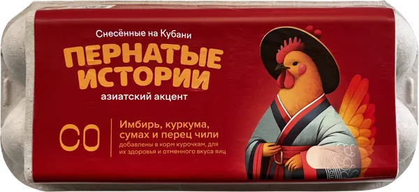 Изображение Яйцо куриное СО Пернатые истории азия Лабинский ППЗ к/у, 10 шт