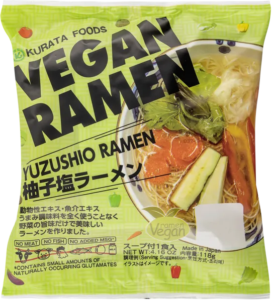 Изображение Лапша быстрого приготовления Курата Фудс веган рамен с юдзу солью Курата Фудс м/у Атаго, 80 г