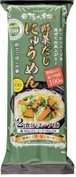 Изображение Лапша Пшеничная Какуре Ивамацу нюмэн овощной бульон Какуре Ивамацу м/у Атаго, 180 г