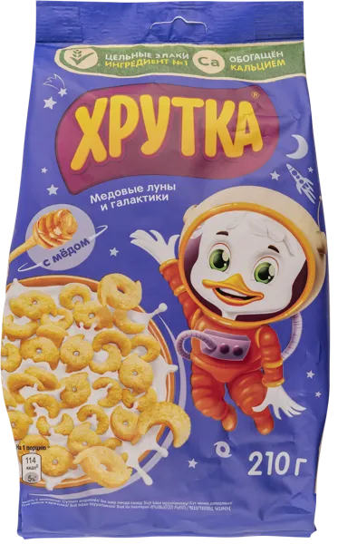 Изображение Готовый завтрак Хрутка луны колечки медовые Сириал Партнерс Рус м/у, 210 г