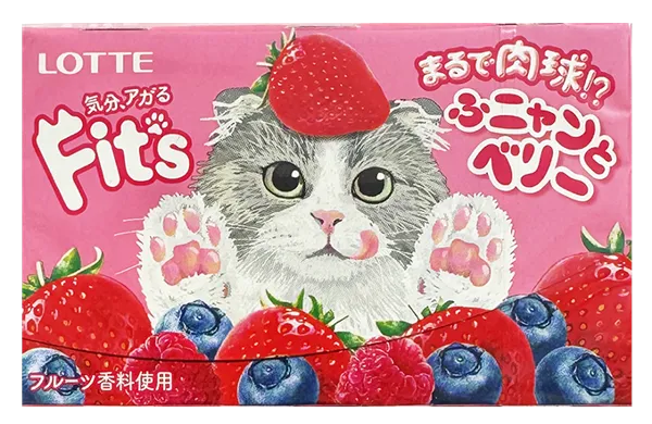 Изображение Жевательная резинка Фитc клубника и черника Лотте м/у, 24,6 г