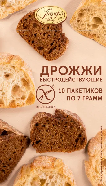 Изображение Дрожжи хлебопекарные Парфэ  10 стиков  Топ Продукт м/у, 70 г