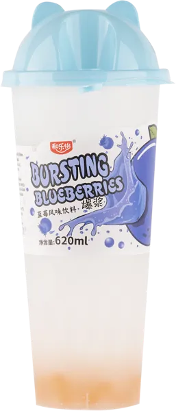 Изображение Напиток негаз Хэ Лейи Черника шарики Тапиока Шижиажуанг п/б, 0,62 л