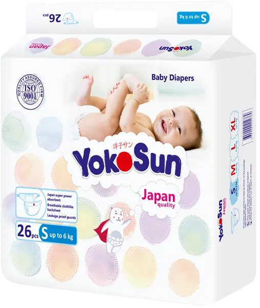 Изображение Подгузники S до 6 кг Йокосан комфорт Азия Лайф м/у, 26 шт