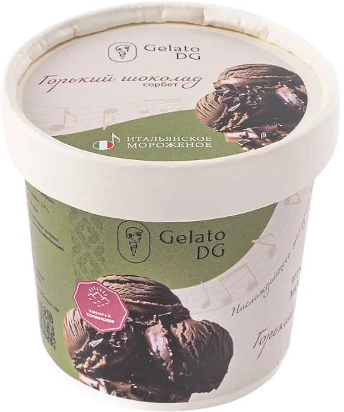 Изображение Сорбет ВЕГАН Джелато ДГ Горький шок Галлина Давиде ИП карт, 80 г
