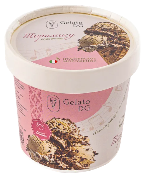Изображение Мороженое сливочное Джелато ДГ тирамису Галлина Давиде ИП карт, 80 г
