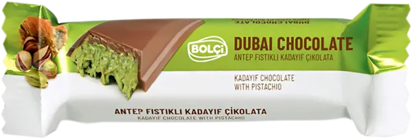 Изображение Шоколад молочный Болчи дубайский фисташка и катаифи Болчи Чиколата м/у, 30 г