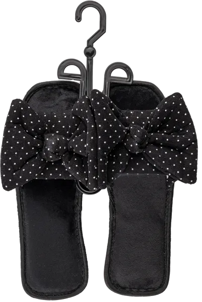 Изображение Тапочки размер 38 женские Танаис черные с бантом Югпродторг м/у, 1 пара