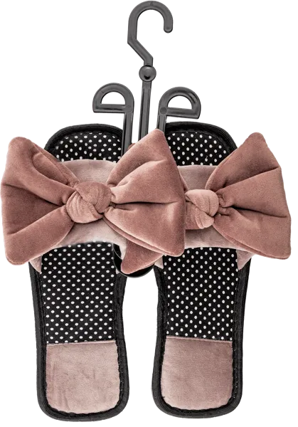 Изображение Тапочки размер 36 женские Танаис пыльная роза с бантом Югпродторг м/у, 1 пара