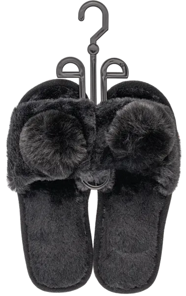 Изображение Тапочки размер 40-41 женские Танаис бонбон черные открытые Югпродторг м/у, 1 пара