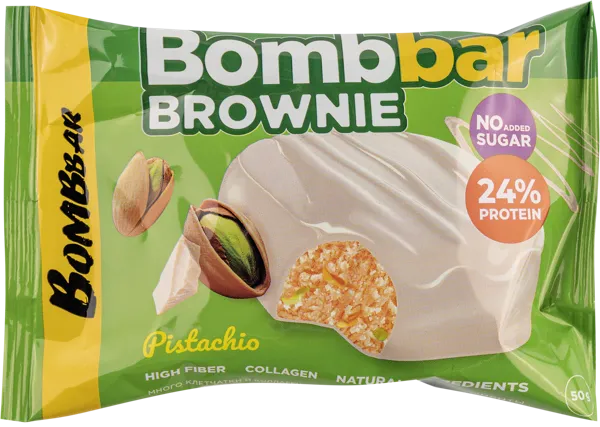 Изображение Печенье протеиновое Бомббар брауни фисташка Фитнес Фуд м/у, 50 г