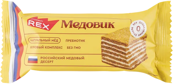Изображение Пирожное протеиновое Протеин Рекс медовик Роял Кейк м/у, 40 г
