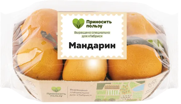 Изображение Фрукт новый урожай Табрис мандарин Кубанские поля подложка, 6 шт