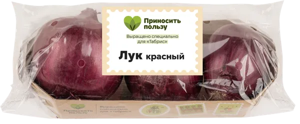 Изображение Корнеплод Табрис лук красный Кубанские поля подложка, 3 шт