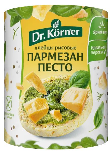 Изображение Хлебцы рисовые Др. Кёрнер песто и пармезан Хлебпром м/у, 80 г