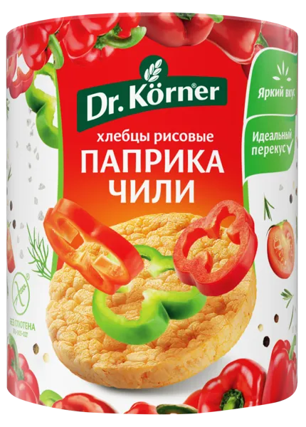 Изображение Хлебцы рисовые Др. Кёрнер паприка и чили Хлебпром м/у, 80 г