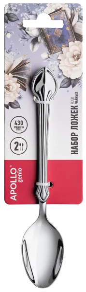 Изображение Ложка чайная Аполло Дженио Хьюго Аполло к/у, 2 шт