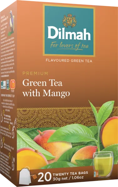 Изображение Чай зеленый в пакектиках Дилма манго Дилма кор, 20*1,5 г